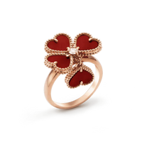 [Solara Jewelry ]SWEET CLOVER CARNELIAN RING