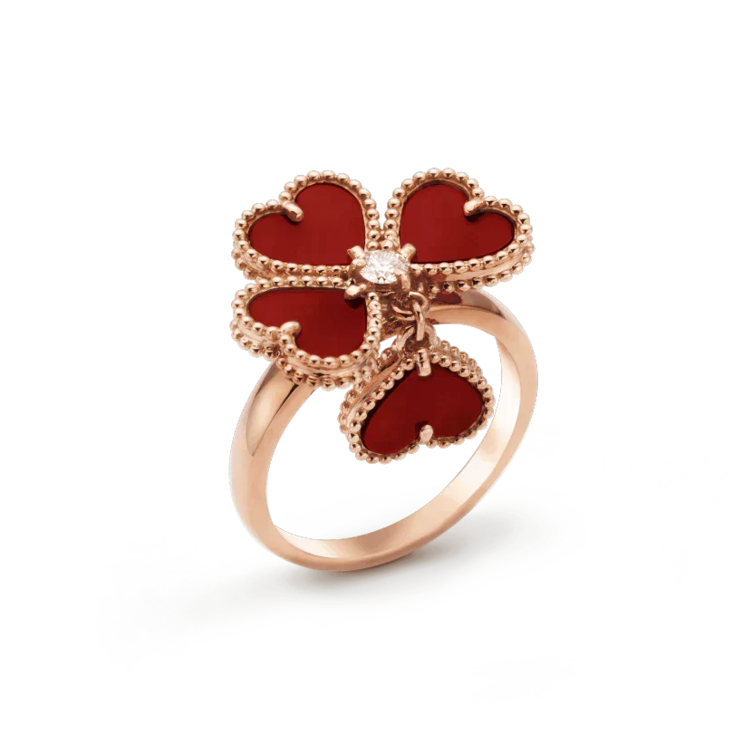 [Solara Jewelry ]SWEET CLOVER CARNELIAN RING