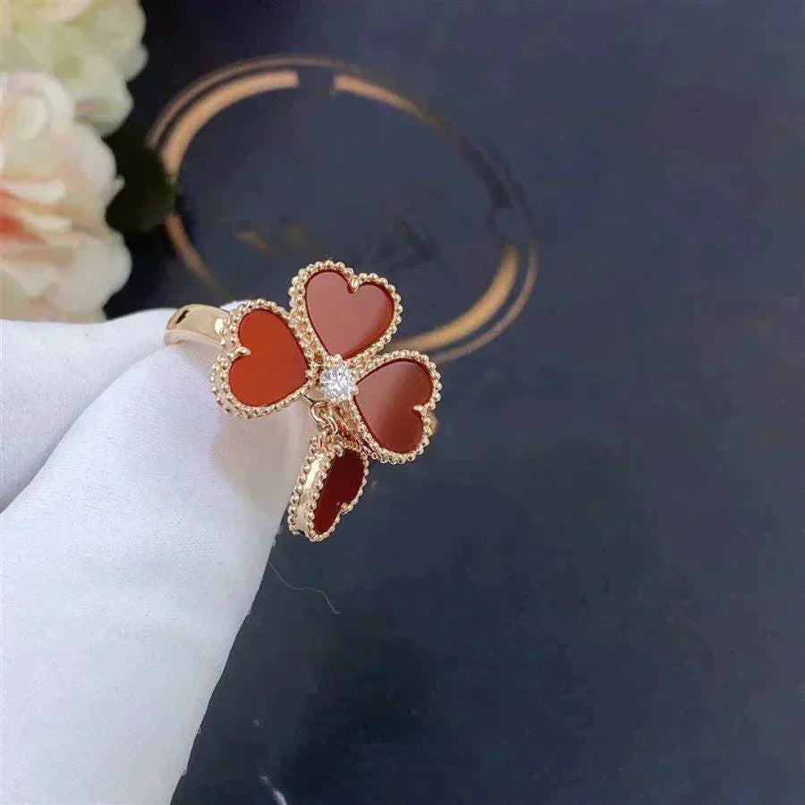 [Solara Jewelry ]SWEET CLOVER CARNELIAN RING