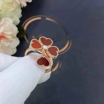 [Solara Jewelry ]SWEET CLOVER CARNELIAN RING