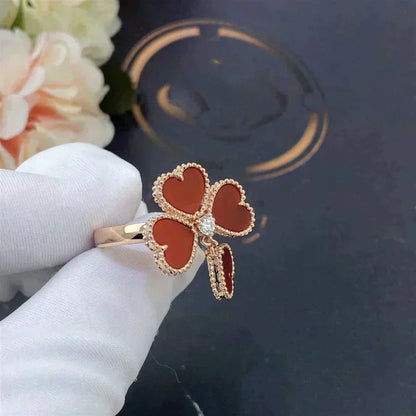 [Solara Jewelry ]SWEET CLOVER CARNELIAN RING