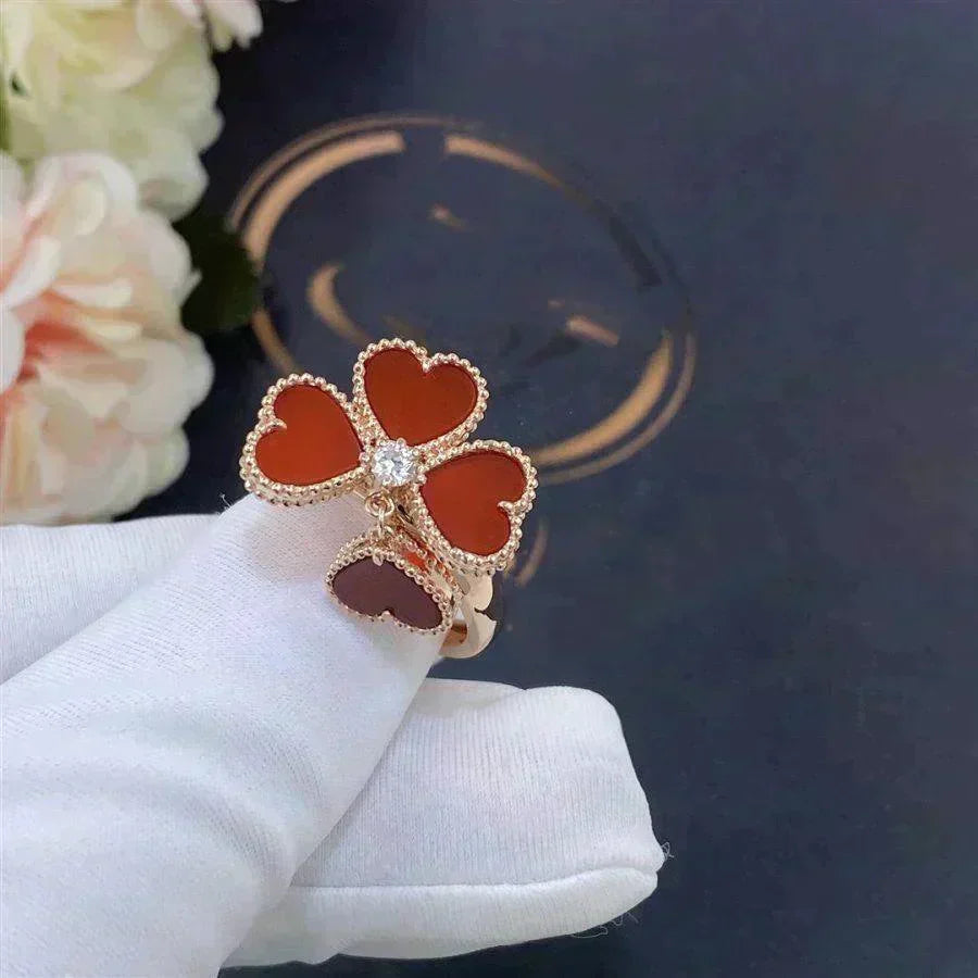 [Solara Jewelry ]SWEET CLOVER CARNELIAN RING