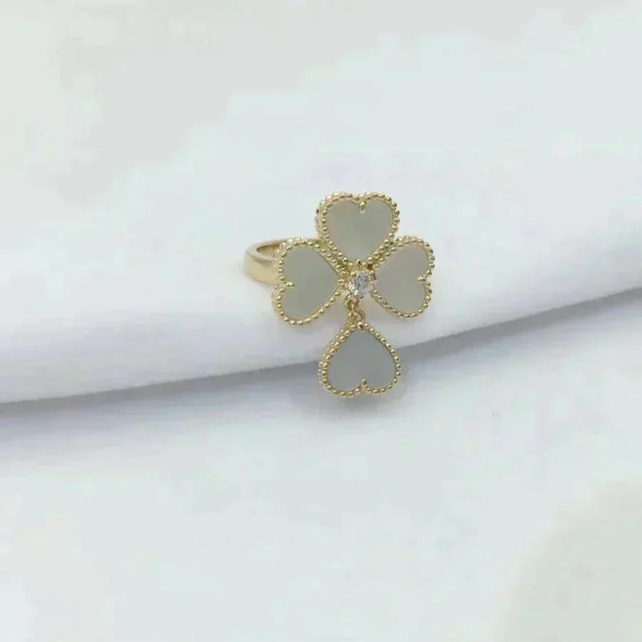 [Solara Jewelry ]SWEET CLOVER WHITE MOP RING