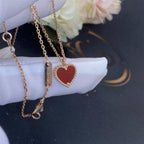 [Solara Jewelry ]SWEET CLOVER カーネリアン ハートネックレス