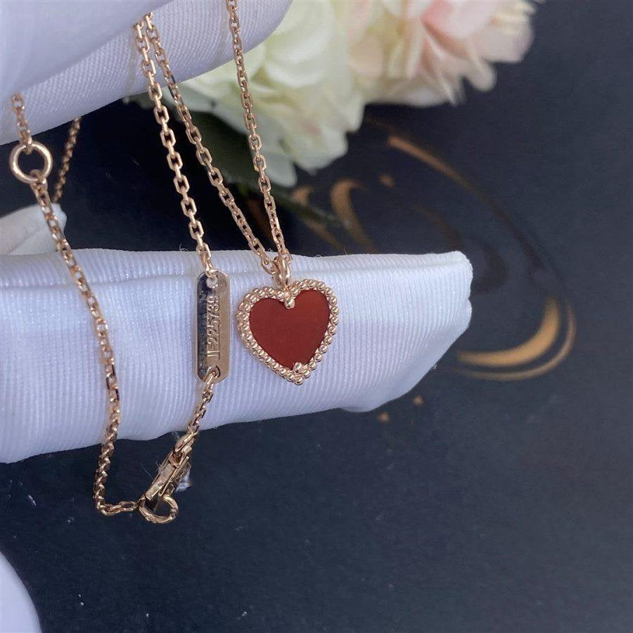 [Solara Jewelry ]SWEET CLOVER カーネリアン ハートネックレス