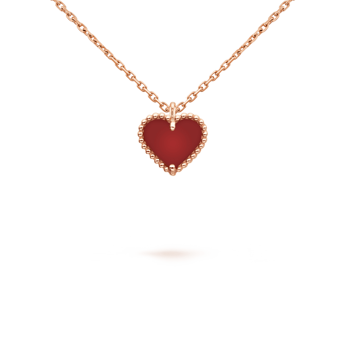 [Solara Jewelry ]SWEET CLOVER カーネリアン ハートネックレス