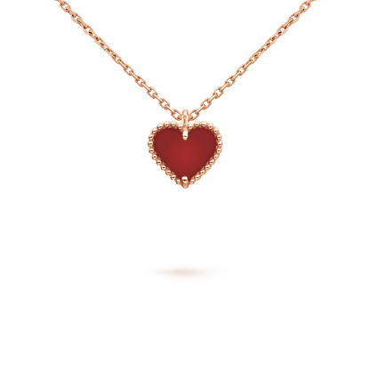 [Solara Jewelry ]SWEET CLOVER カーネリアン ハートネックレス