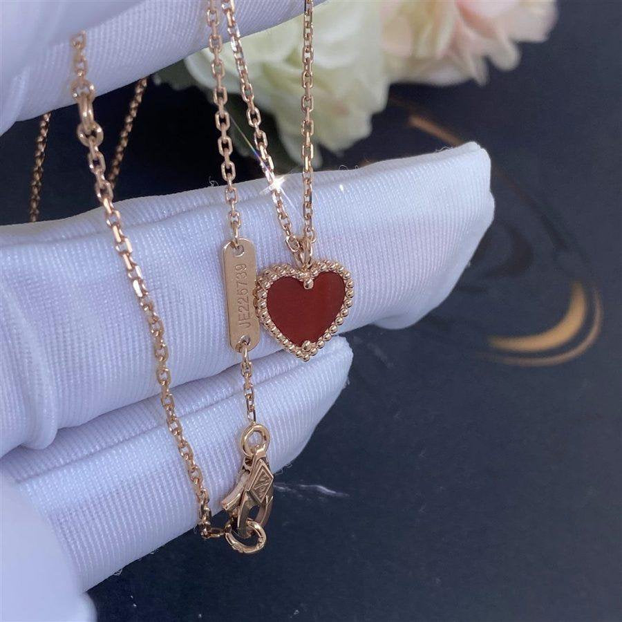 [Solara Jewelry ]SWEET CLOVER カーネリアン ハートネックレス
