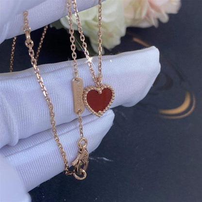 [Solara Jewelry ]SWEET CLOVER カーネリアン ハートネックレス