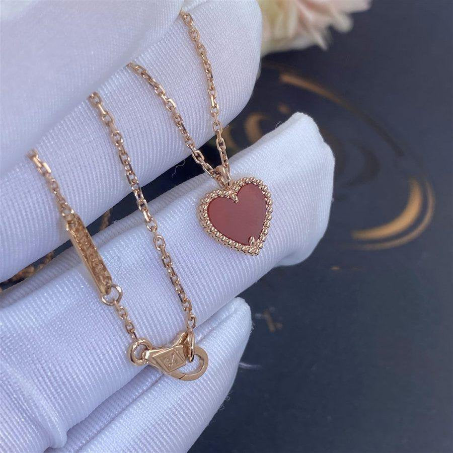 [Solara Jewelry ]SWEET CLOVER カーネリアン ハートネックレス