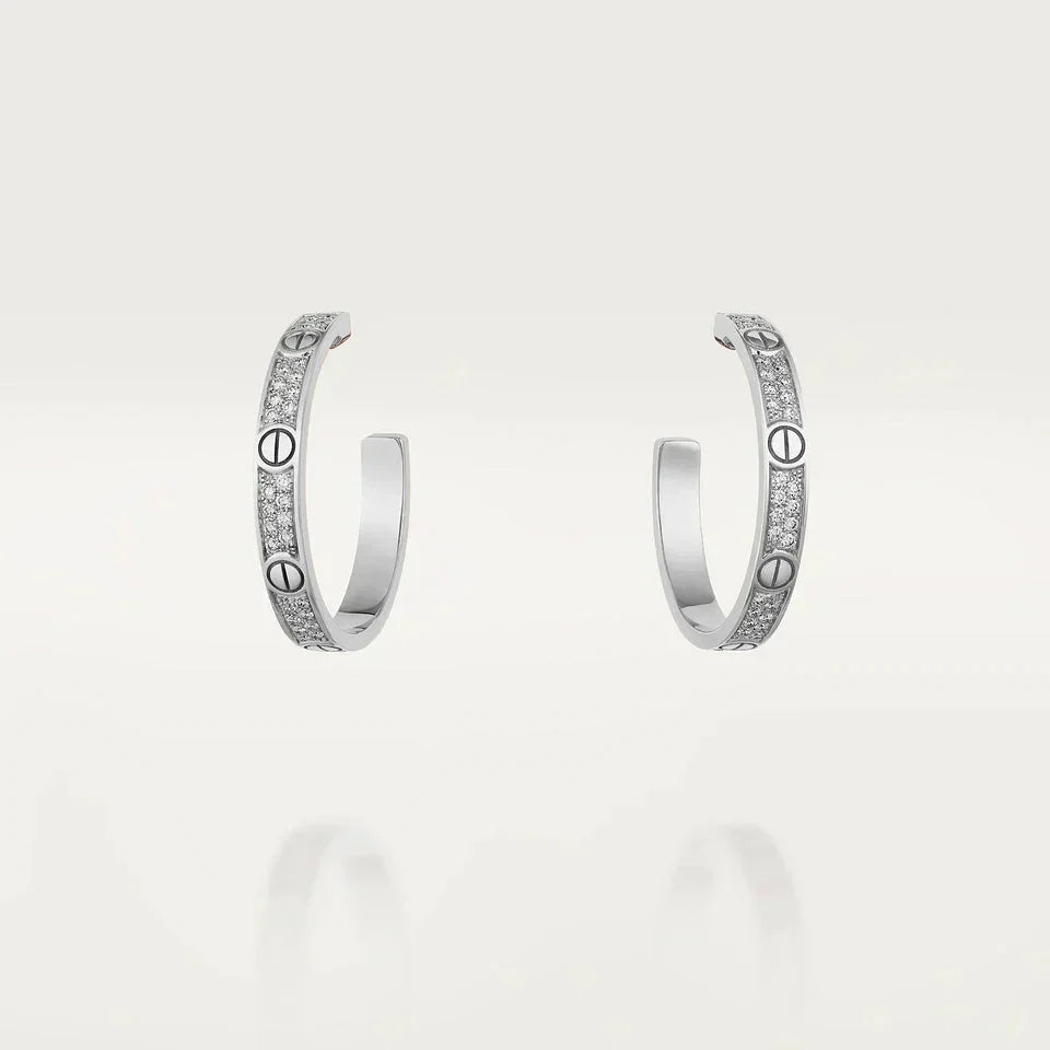 [Solara Jewelry ]ラブダイヤモンド シルバーフープピアス