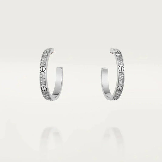 [Solara Schmuck ]LIEBE DIAMANT SILBER CREOLEN OHRRINGE