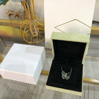 [Solara Schmuck] GROSSER SCHMETTERLING SILBER ANHÄNGER DIAMANT HALSKETTE