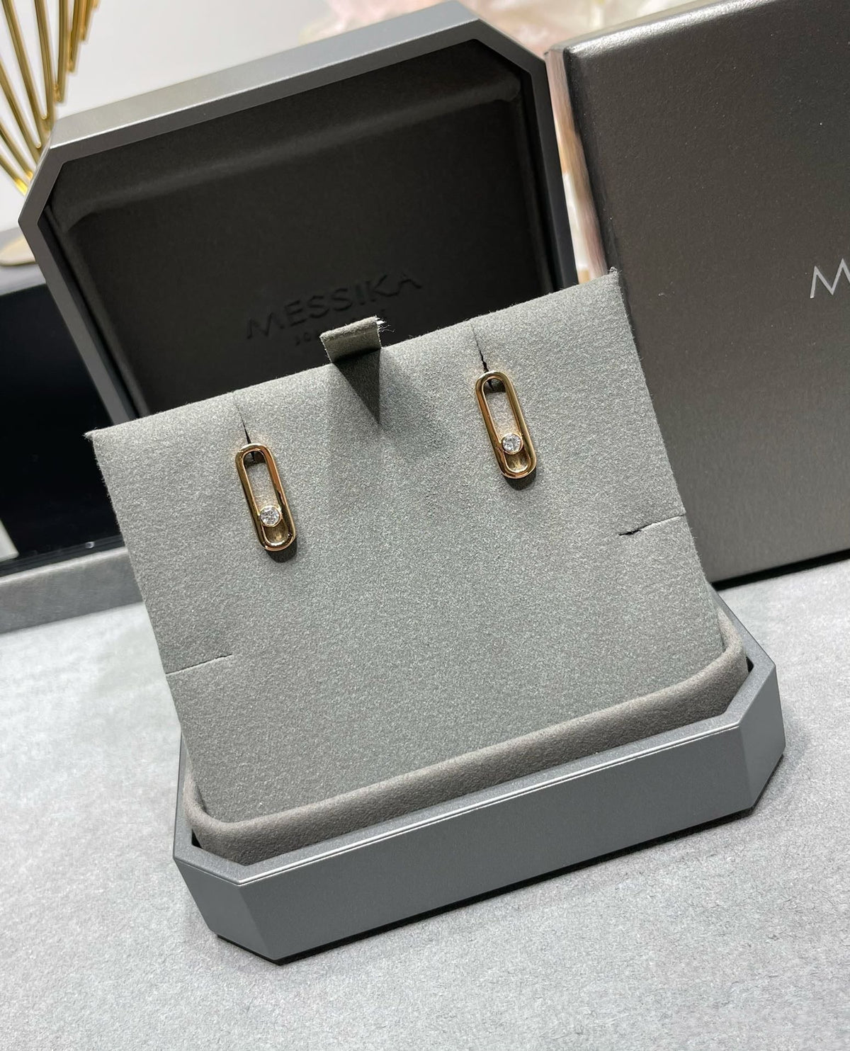 [Solara jewelry]MOVE UNO スモール 1 ダイヤモンド イヤリング