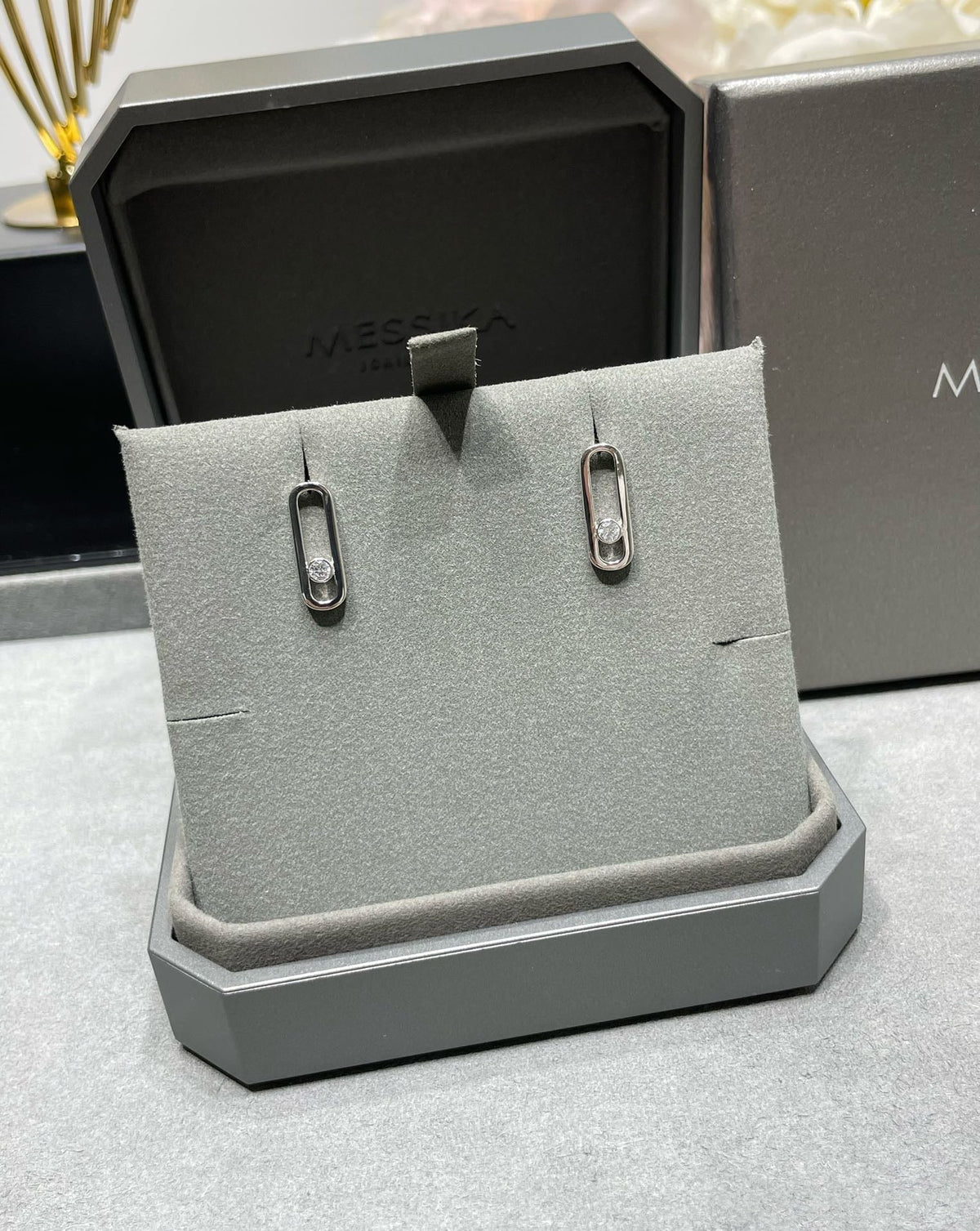 [Solara jewelry]MOVE UNO スモール 1 ダイヤモンド イヤリング