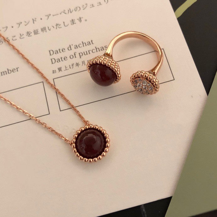 [ソララ ジュエリー] ペルレ クルール ダイヤモンド ローズゴールド アントレ レ ドア リング