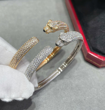 [Solara Jewelry ]PANTHER ARMREIF OFFEN VOLL DIAMANTEN