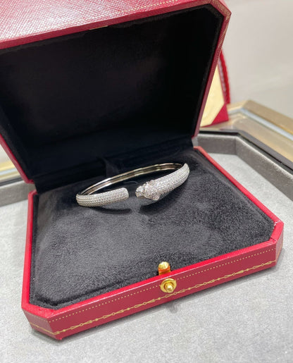 [Solara Jewelry ]PANTHER ARMREIF OFFEN VOLL DIAMANTEN