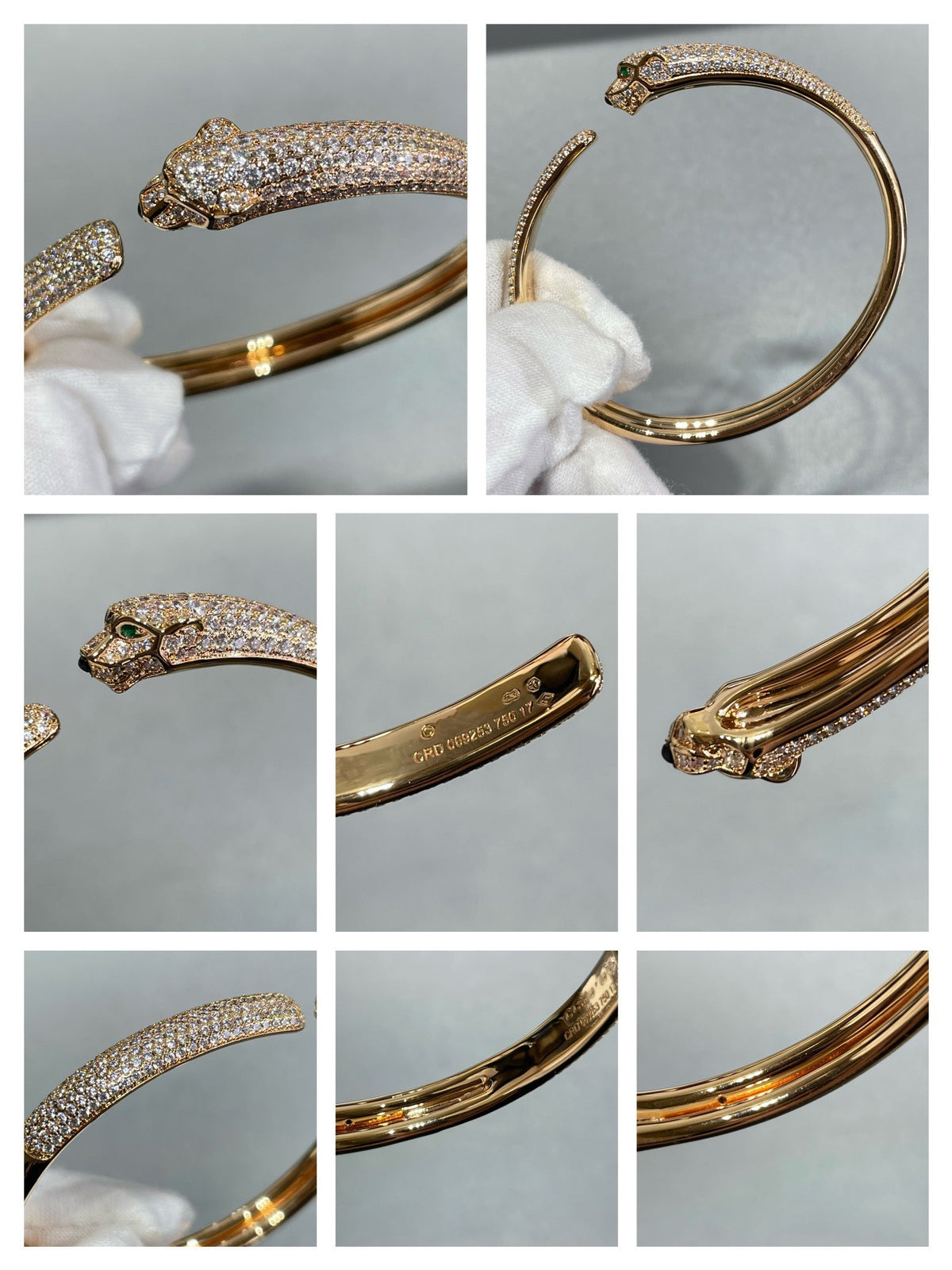 [Solara Jewelry ]PANTHER ARMREIF OFFEN VOLL DIAMANTEN