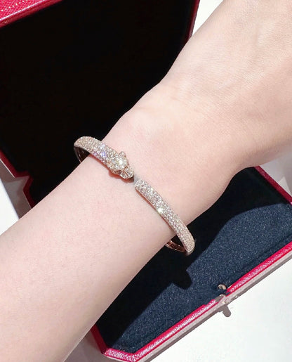 [Solara Jewelry ]PANTHER ARMREIF OFFEN VOLL DIAMANTEN