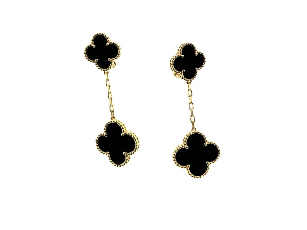 [Solara Jewelry ]CLOVER 2 MOTIFS  EARRINGS (MULTIPLE CHOICESC
