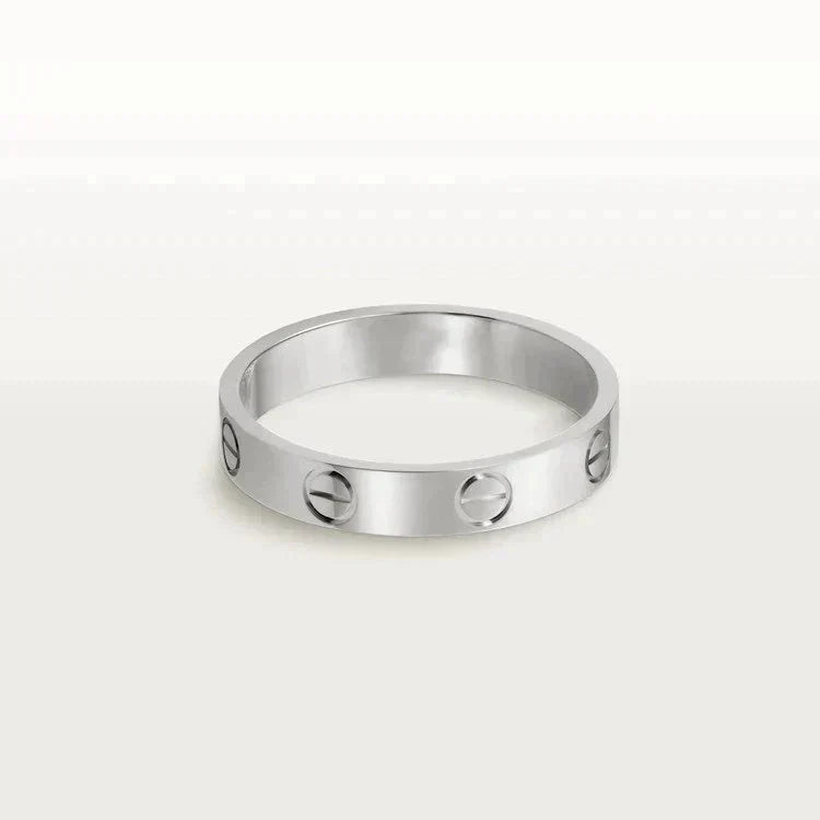 [Solara Jewelry ]ラブリング 4MM 1ダイヤモンド シルバー