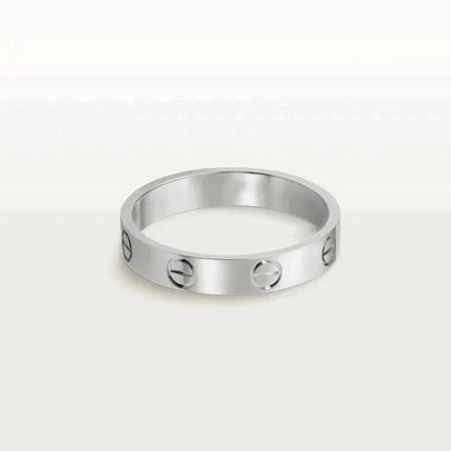 [Solara Jewelry ]ラブリング 4MM 1ダイヤモンド シルバー