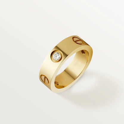 [Solara Jewelry] LOVEリング 5.5mm 3ダイヤモンド ピンクゴールド