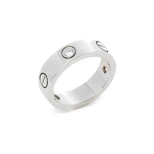 [Solara Jewelry] LOVE RING 5.5MM 3 DIAMANTEN SILBER