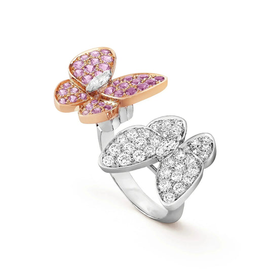 [Solara Jewelry ]ZWILLINGSSCHMETTERLING DIAMANTENRING