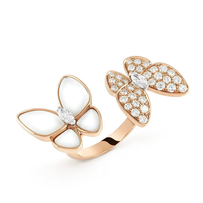 [Solara Jewelry ]TWIN BUTTERFLY ダイヤモンド MOP リング