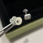 [Solara Jewelry ]CLOVER MINI DIAMOND STUD EARRINGS
